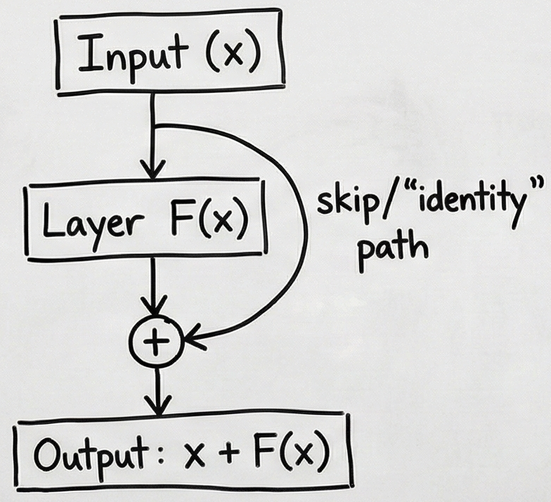 Residual stream diagram